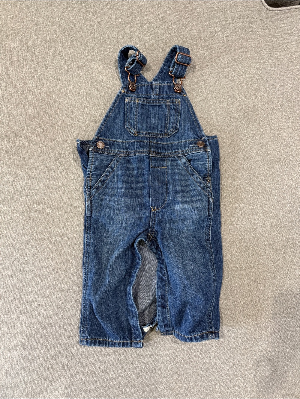 GAP Blue Denim Kids Overall Pants with Adjustable Buckle Straps